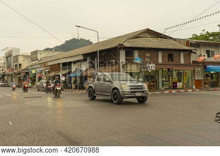 Phuket,thailand - July 13,2018 : Street View Of Old Building In Old Town District Of Phuket,thailand