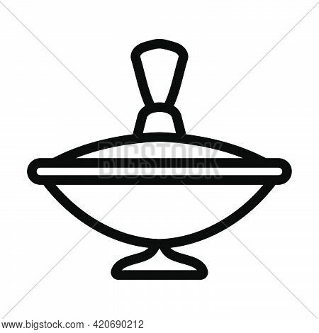 Peg-top Icon. Editable Bold Outline Design. Vector Illustration.