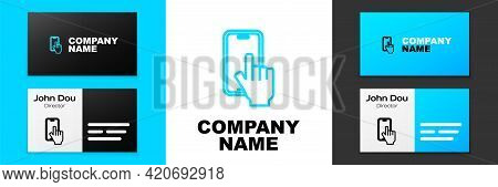 Blue Line Phone Repair Service Icon Isolated On White Background. Adjusting, Service, Setting, Maint