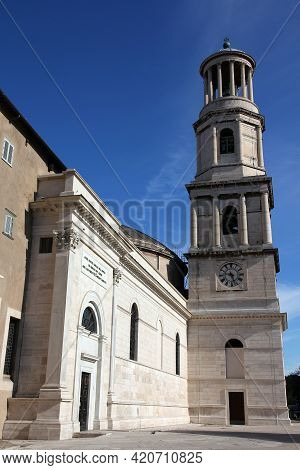 Church In Rome, Italy. Basilica Of Saint Paul Outside The Walls. Ostiense District. Landmark Of Rome