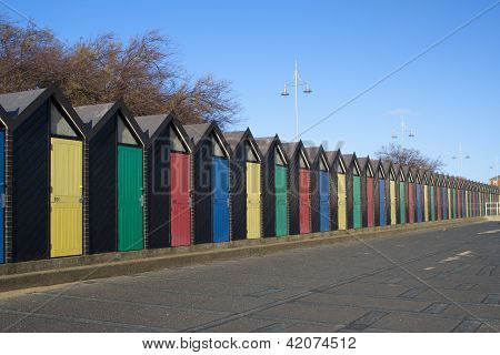 Beach Huts, Lowestoft, Suffolk, England