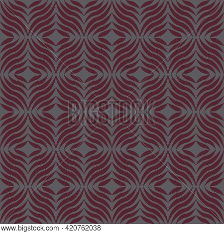 Burgundy And Taupe Gray Abstract Background Pattern In Abstrast Design Elements.