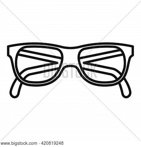 Granpa Eyeglasses Icon. Outline Granpa Eyeglasses Vector Icon For Web Design Isolated On White Backg
