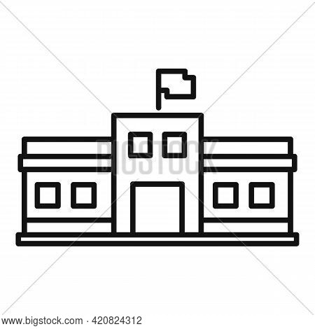 Parliament Facade Icon. Outline Parliament Facade Vector Icon For Web Design Isolated On White Backg