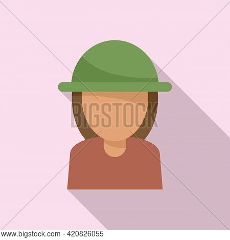 Safari Tourist Icon. Flat Illustration Of Safari Tourist Vector Icon For Web Design