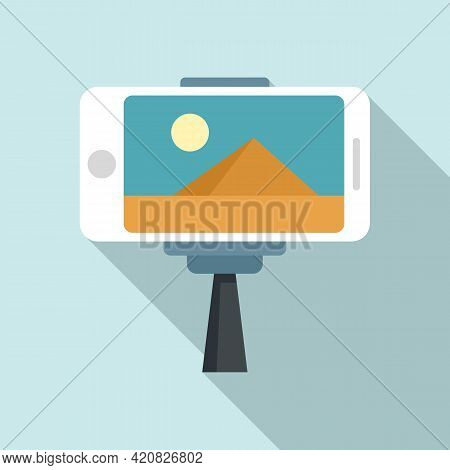 Selfie Stick Icon. Flat Illustration Of Selfie Stick Vector Icon For Web Design