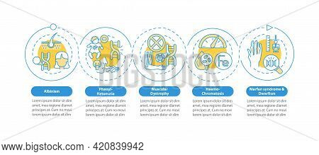 Different Genetic Disorders Vector Infographic Template. Healthcare Presentation Design Elements. Da