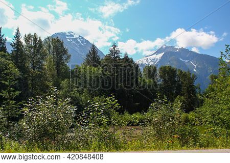 Rocky Mountains: Remote, Beautiful Nature On The Skeena River In British Columbia, Canada