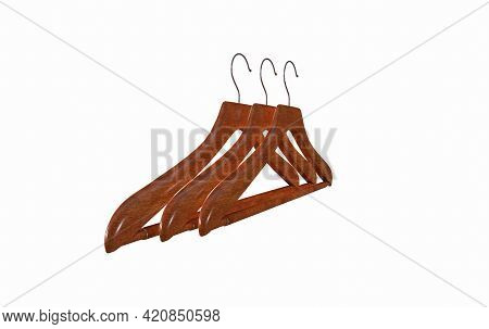 Cloth Hanger. 3d Illustration Isolated On White Background