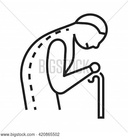 Scoliosis Icon. Orthopaedic Rehabilitation Icon Vector. Physical Therapy Line