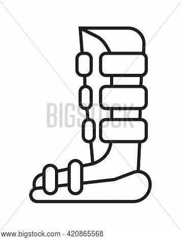 Leg Brace Icon. Orthopaedic Rehabilitation Icon Vector. Physical Therapy