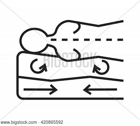 Orthopaedic Matrass Icon Vector. Physical Therapy Line Sign