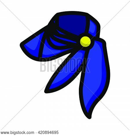 Business Woman Neck Scarf Icon. Editable Bold Outline With Color Fill Design. Vector Illustration.