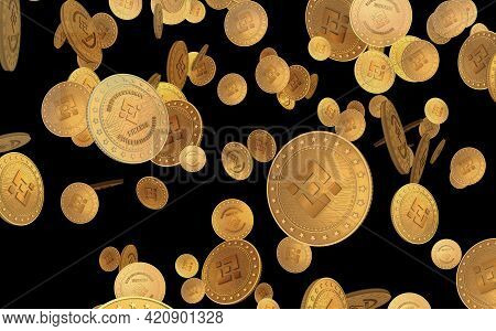 Binance, Bnb Cryptocurrency Symbol Golden Coin Illustration