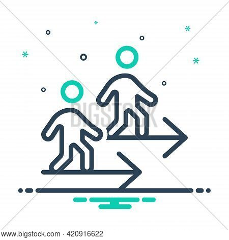 Mix Icon For Go Walk Iteration Tour Itinerancy Journey