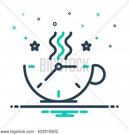 Mix Icon For Breaktime Relaxing Coffee  Break Tea Time