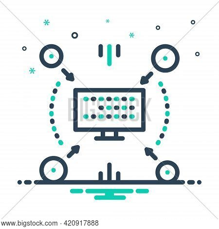 Mix Icon For Compiling Anthology Collection Monitor Technology