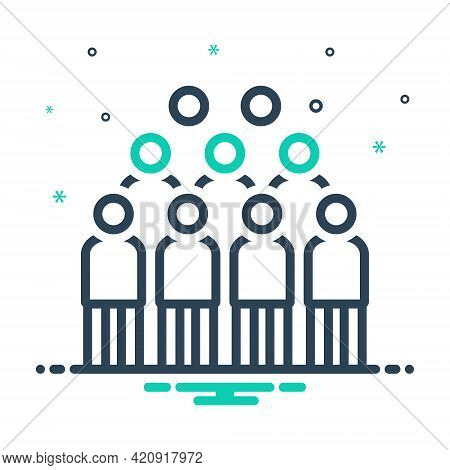 Mix Icon For Concourse Crowd Multitude Mob Horde Throng