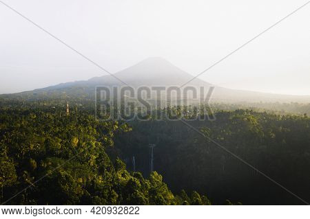 View of Tumpak Sewu Waterfalls, Indonesia
