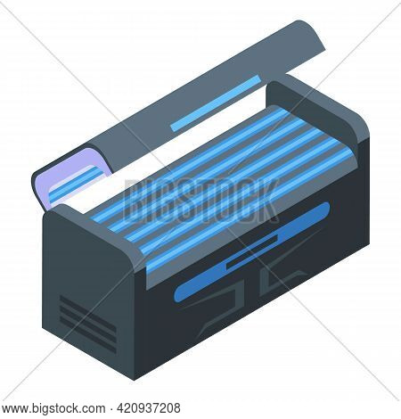 Solarium Bed Icon. Isometric Of Solarium Bed Vector Icon For Web Design Isolated On White Background