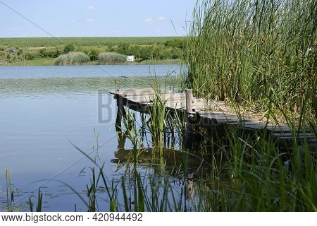 Vrdnik, Serbia - March 02. 2013: Panorama Of An Artificial Lake Called - Borovacko Lake Near The Voj