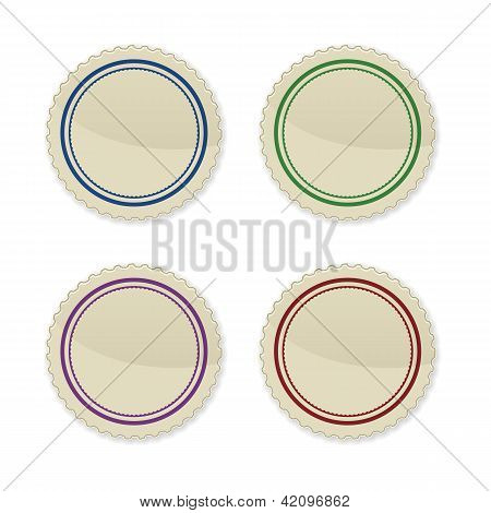 Set Of Vintage Circle Stamps