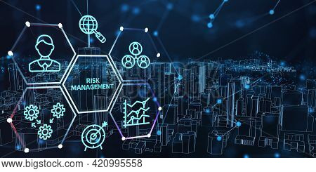 Risk Management And Assessment For Business Investment Concept. Business, Technology, Internet And N