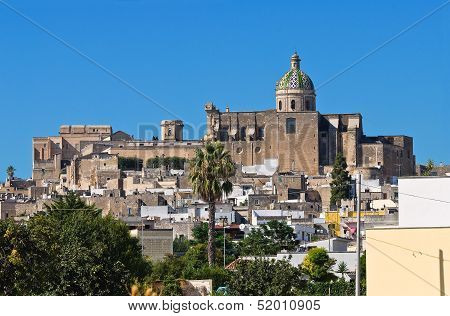 Panoramic view of Oria. Puglia. Southern Italy.