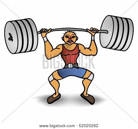 man lift a weight