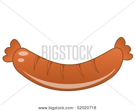 Sausage On A White Background
