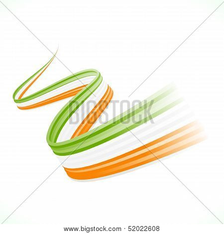Green white orange flag