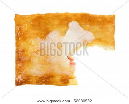 Toaster Pastry With Icing That Has Been Bitten