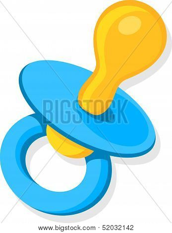 Baby's dummy isolated on white