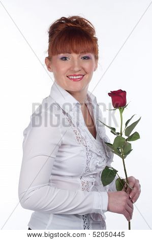 Girl With A Rose