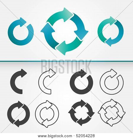 Set of Arrows Circle