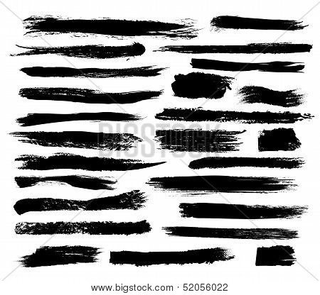 Set of Grunge Brush Strokes