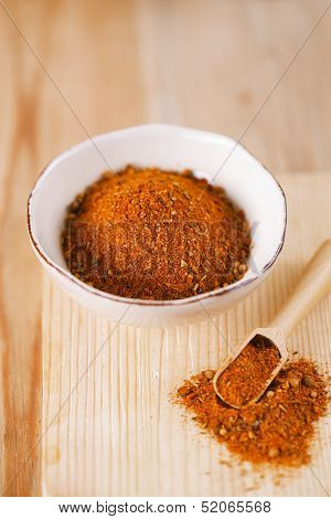 spices Chicken BBQ Rub mix of Herbs, shallow dof