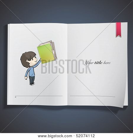 Kid Holding Green Folder
