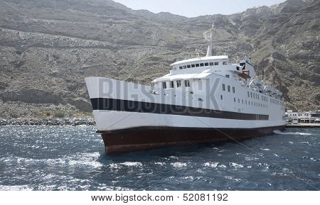 Port In Santorini's Caldera
