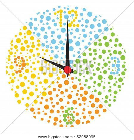 Childish Multicolor Clock.