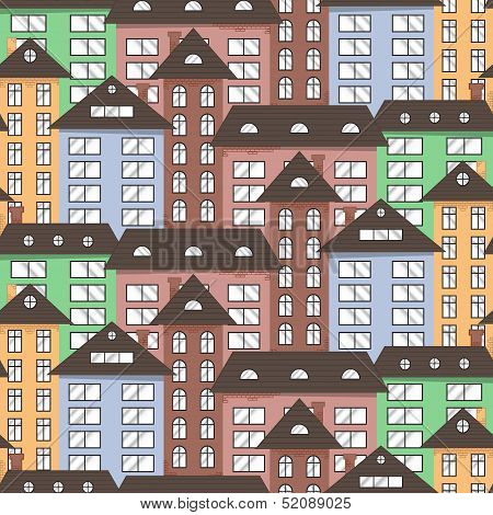 Multicolor City Seamless Texture.
