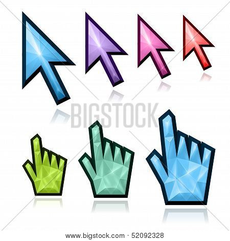 Crystal mouse cursors