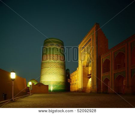Oriental buildings of old city of Itchan Kala. Khiva, Uzbekistan