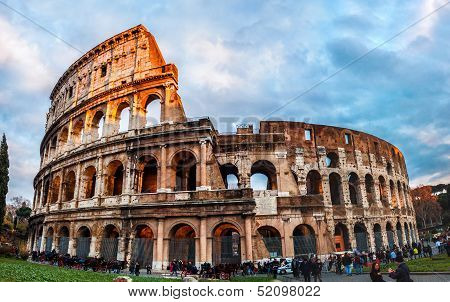 The Iconic, The Legendary Coliseum Of Rome, Italy