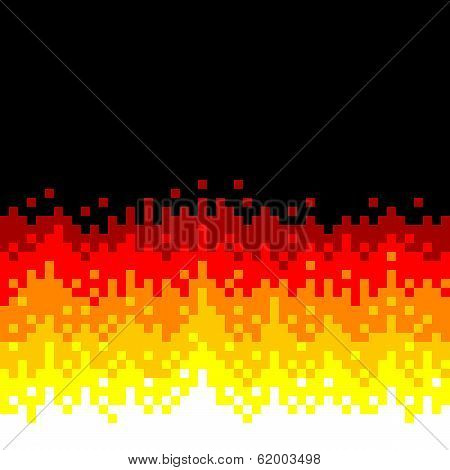 8-bit Pixel-art Fire Background
