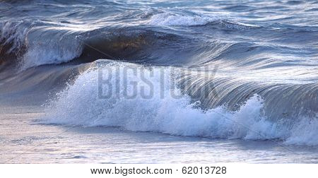 Big crashing wave in a stormy ocean