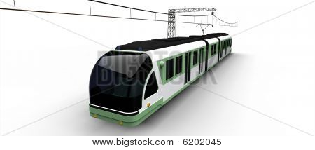 elektrisk moderne by sporvogn isoleret