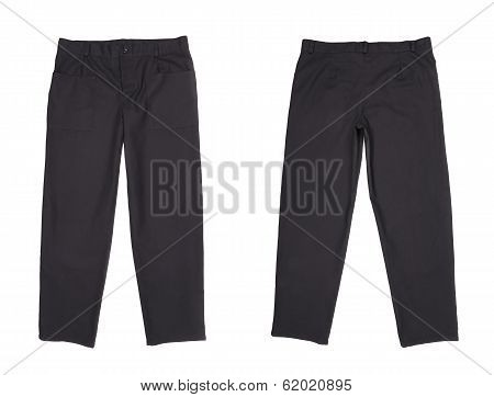 Working pants black color.