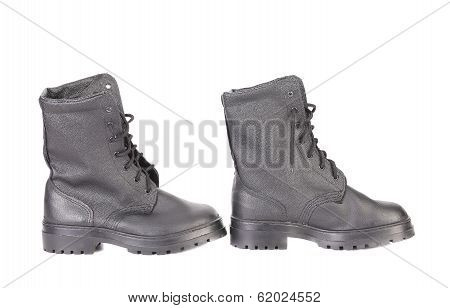Pair of working kersey boots.