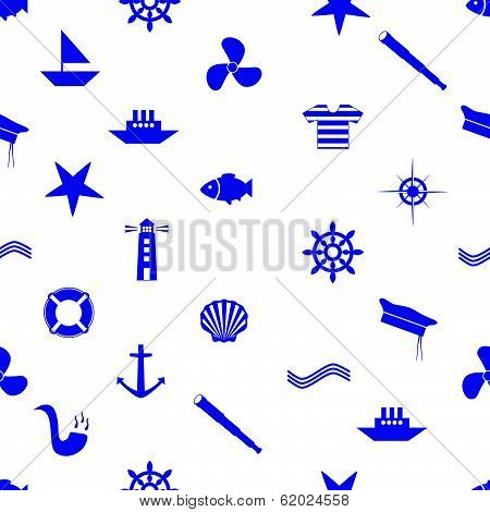 nautical icon seamless pattern eps10